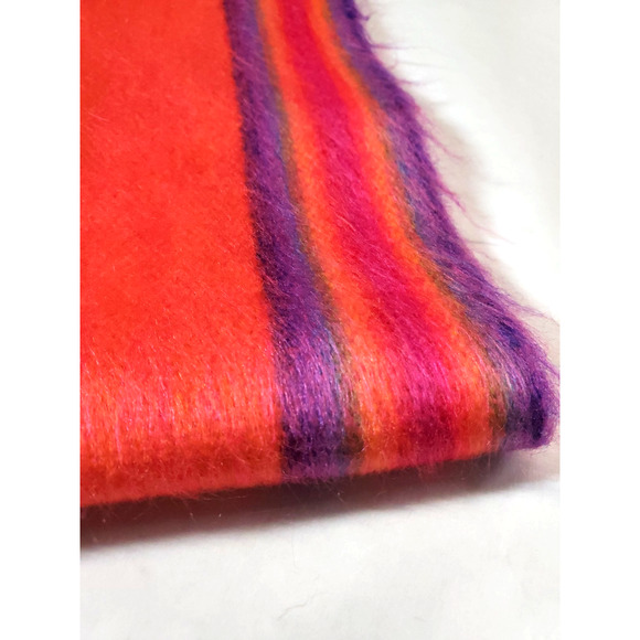 POKOLOKO Alpaca Scarf infinity Colorful Soft Fuzzy Pink Orange Ecuador - Picture 2 of 8
